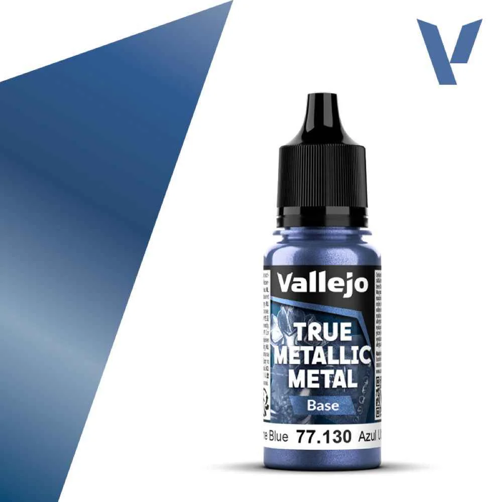 Vallejo 77130 True Metallic Metal Base Ultramarine Blue 18 ml