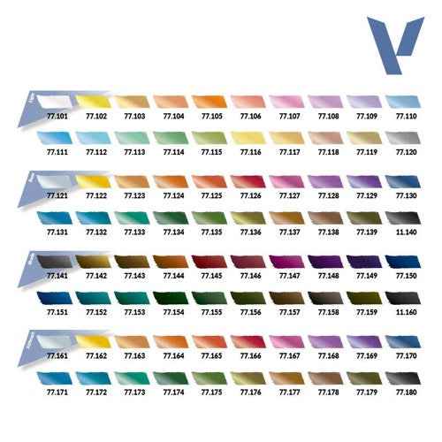 Vallejo 77250 True Metallic Metal Case 80 Colour Paint Set - Image 3