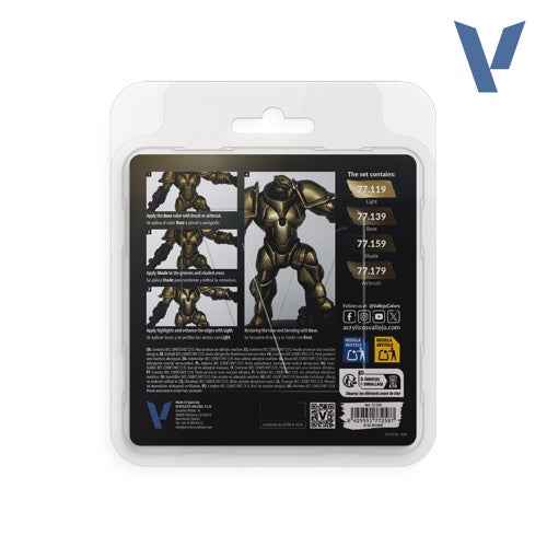 Vallejo 77258 True Metallic Metal Aged Metal 4 Colour Paint Set - Image 2