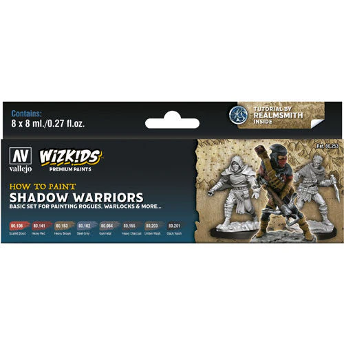 Vallejo 80253 Wizkids Premium Set Shadow Warriors Acrylic Paint Set 8 Color Set