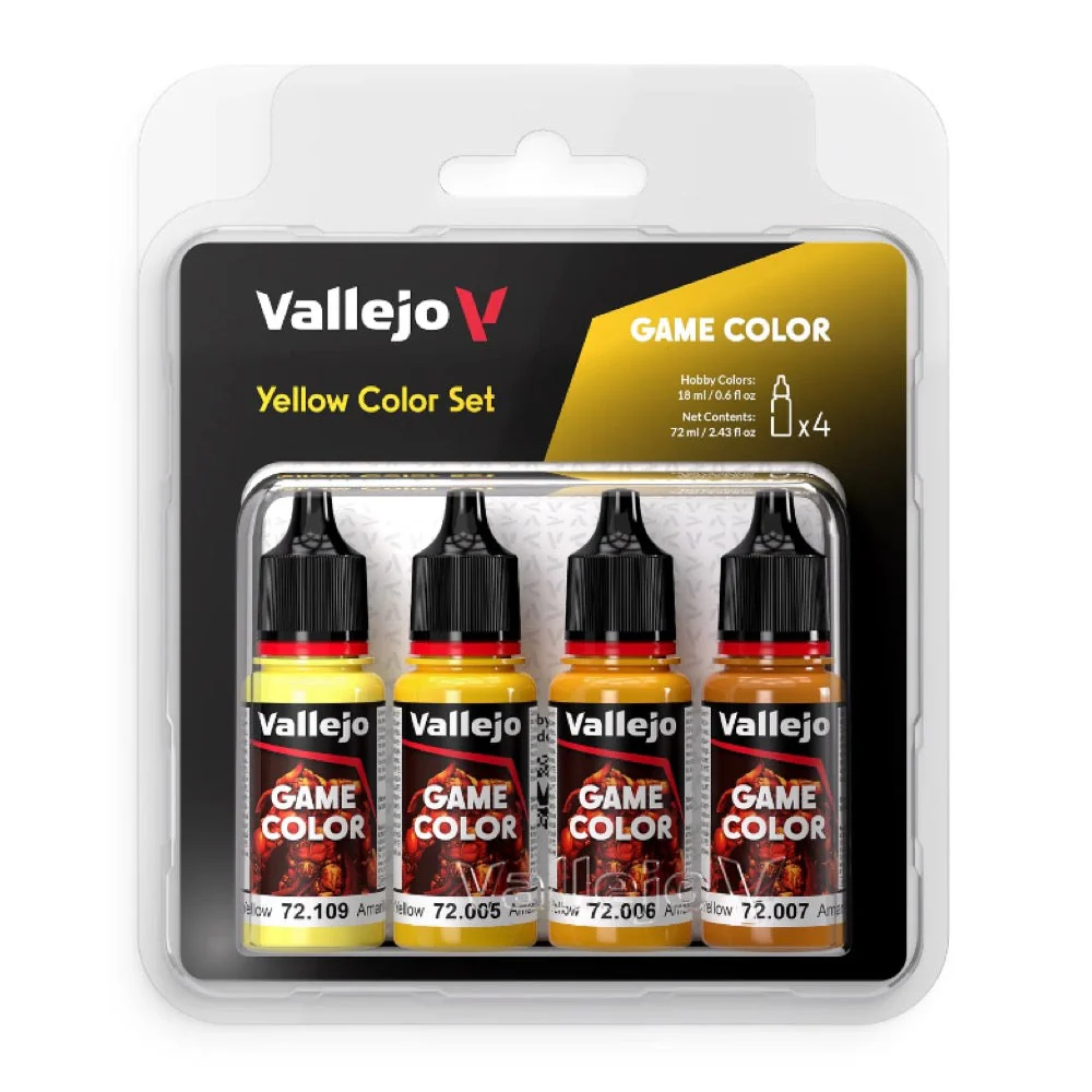 Vallejo AV72378 Vallejo Game Color Yellow Colors Acrylic Paint Set