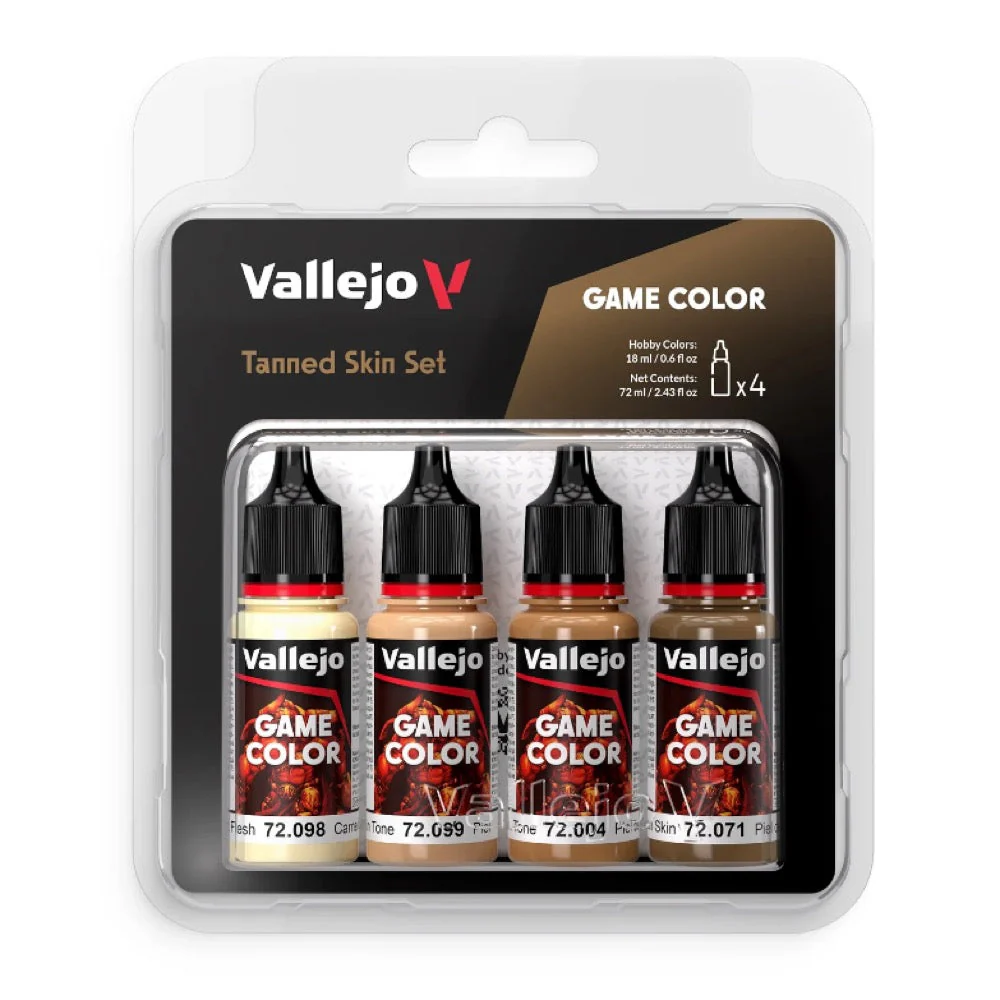 Vallejo AV72380 Game Color Tanned Skin Acrylic Paint Set