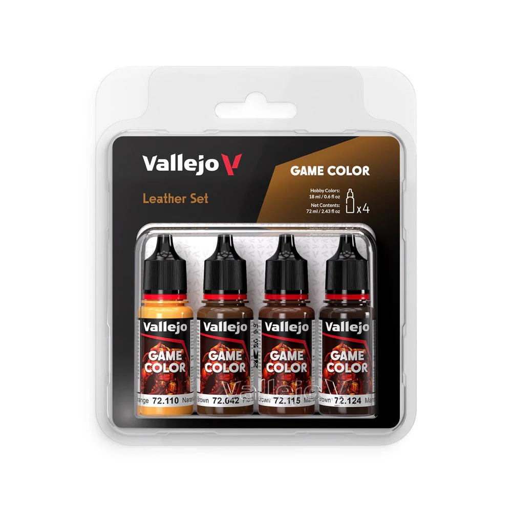 Vallejo AV72385 Game Color Leather Acrylic Paint Set
