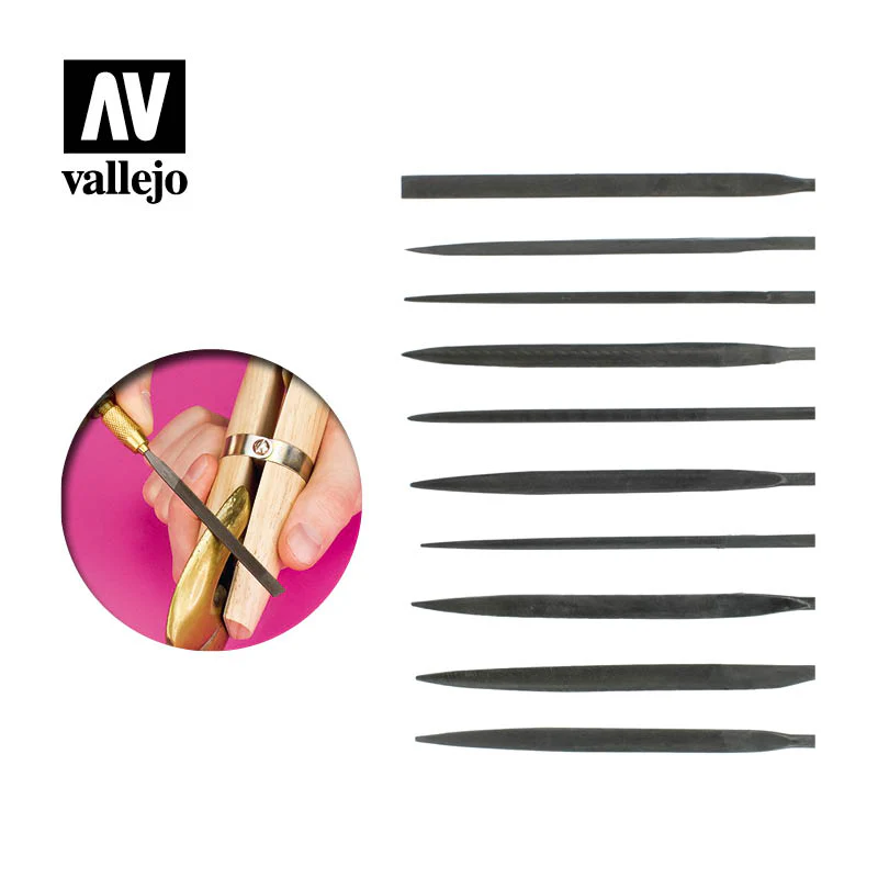Vallejo Hobby Tools T03001 Budget Needle File Set 10pc