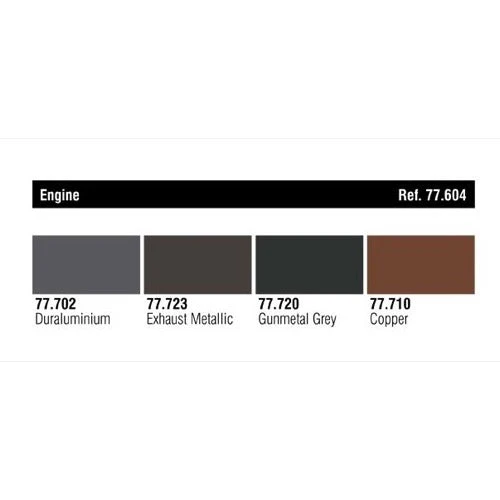 Vallejo 77604 Metal Color Engine 4 Paint Set - Image 2