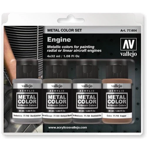 Vallejo 77604 Metal Color Engine 4 Paint Set - Image 5