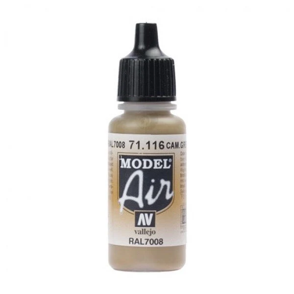 Vallejo 71116 Model Air Cam Gray Green 17 ml Acrylic Airbrush Paint - Image 2