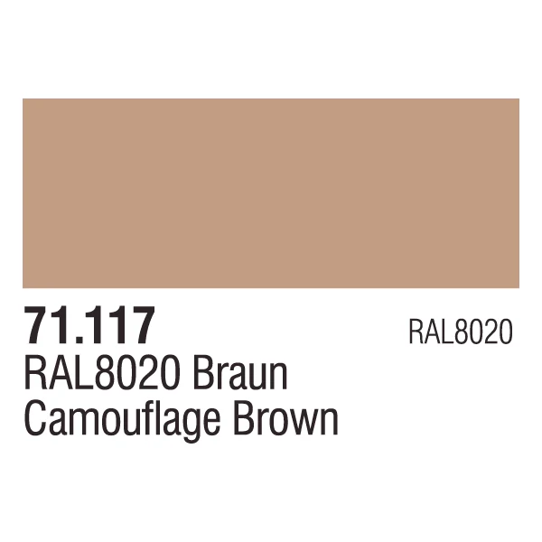 Vallejo 71117 Model Air 117 17ml Camouflage Brown - Image 3