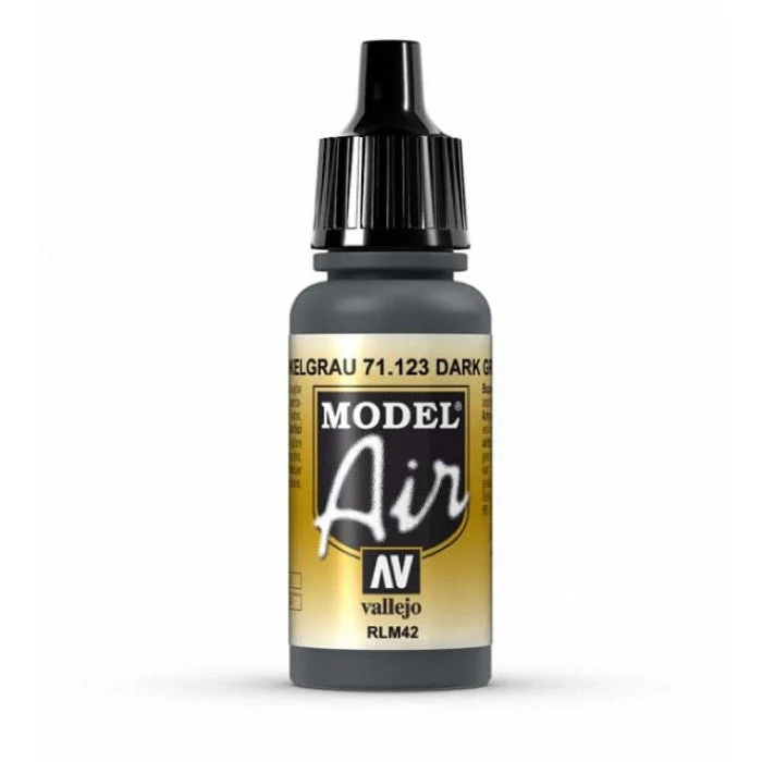 Vallejo 71123 Model Air Dark Gray RLM42 17 ml Acrylic Airbrush Paint - Image 2