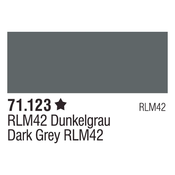 Vallejo 71123 Model Air Dark Gray RLM42 17 ml Acrylic Airbrush Paint - Image 3