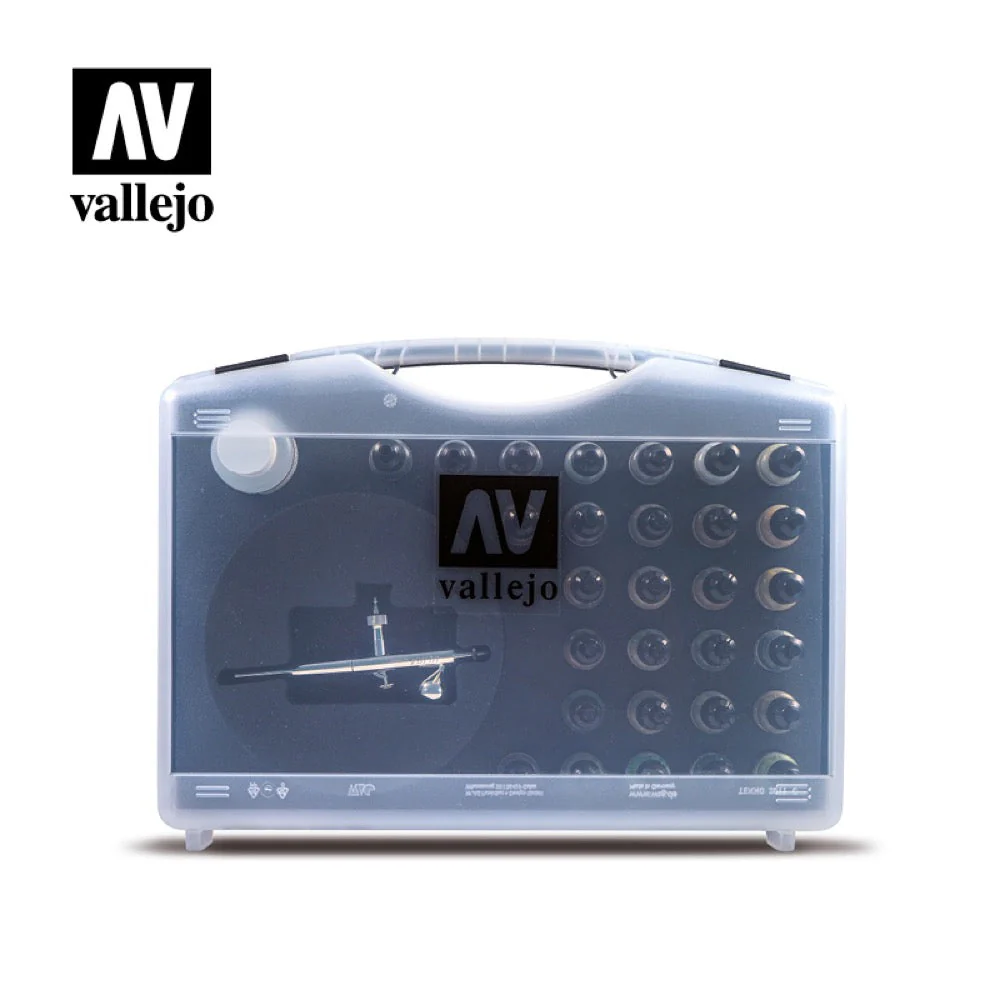 Vallejo 71172 Model Air 29 Basic Colors and Airbrush Set - Image 2