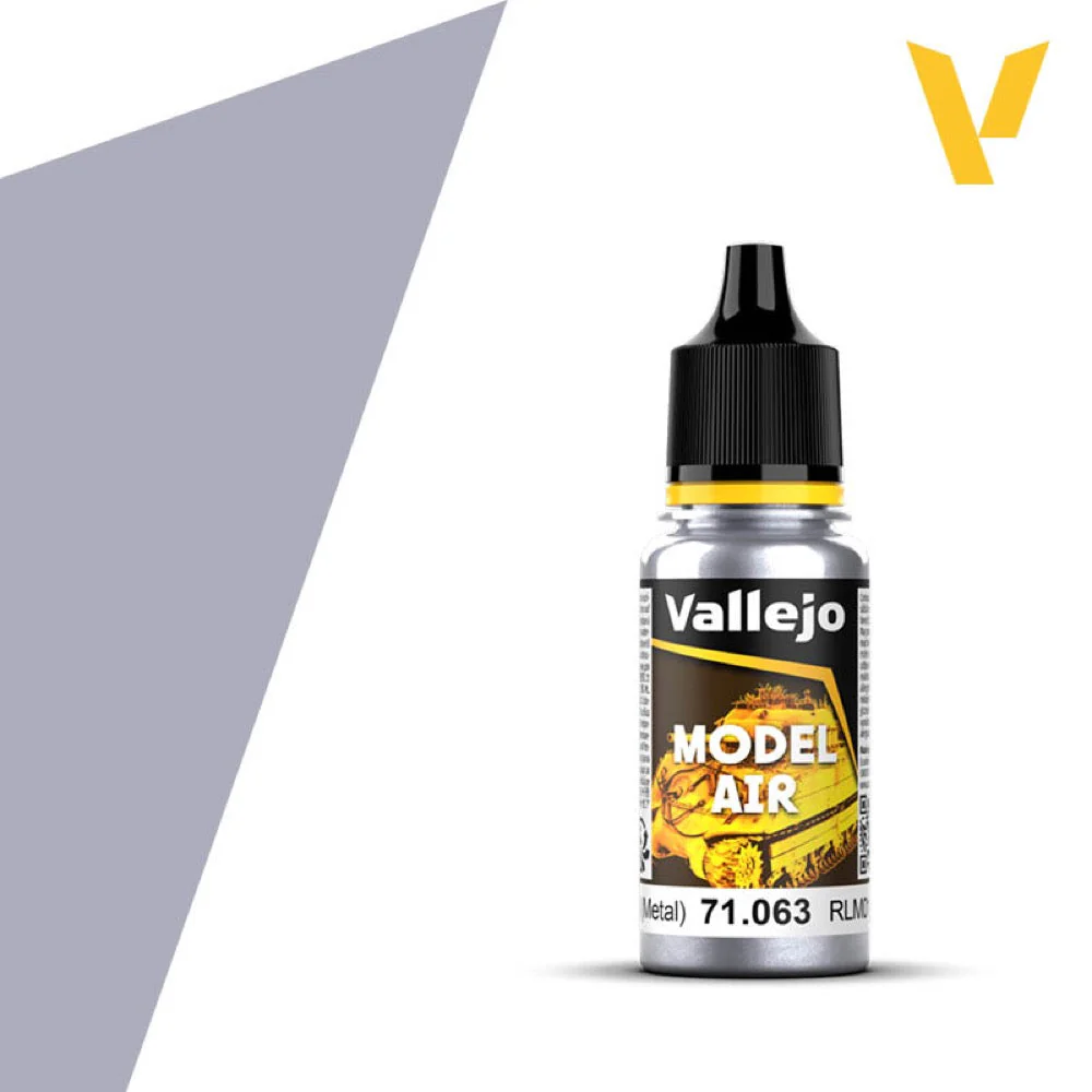 Vallejo 71063 Model Air 63 17ml Silver RLM01 Paint