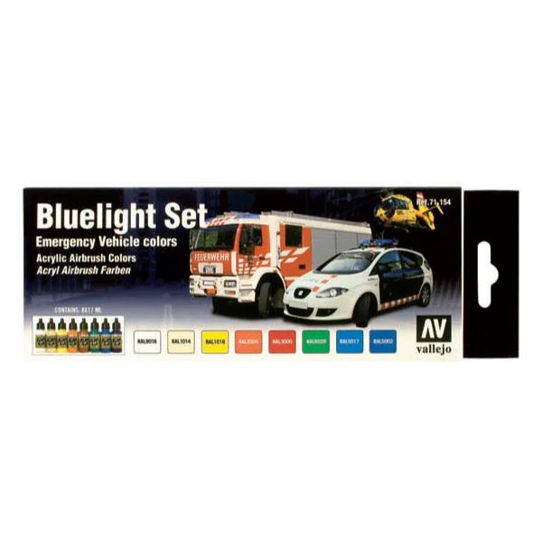 Vallejo 71154 Model Air Bluelight Set 8 Paints