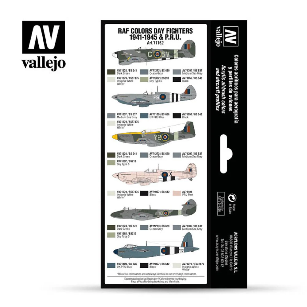 Vallejo 71162 Model Art Set WWII RAF Day Fight Colors - Image 2