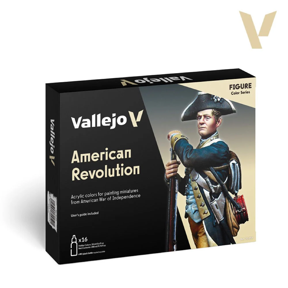 Vallejo Model Colour AV70259 American Revolution (16 Colours) Acrylic Paint Set