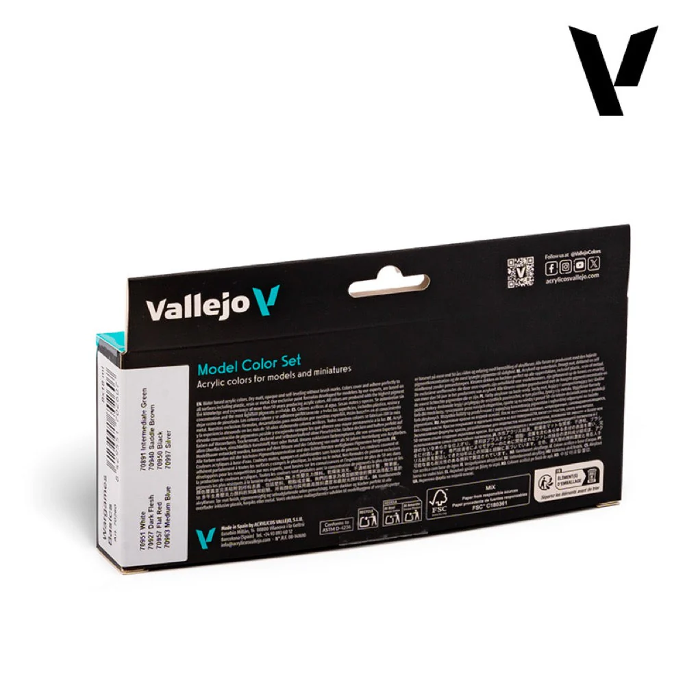 Vallejo Model Colour AV70260 Wargames Basics (8 Colours) Acrylic Paint Set - Image 2