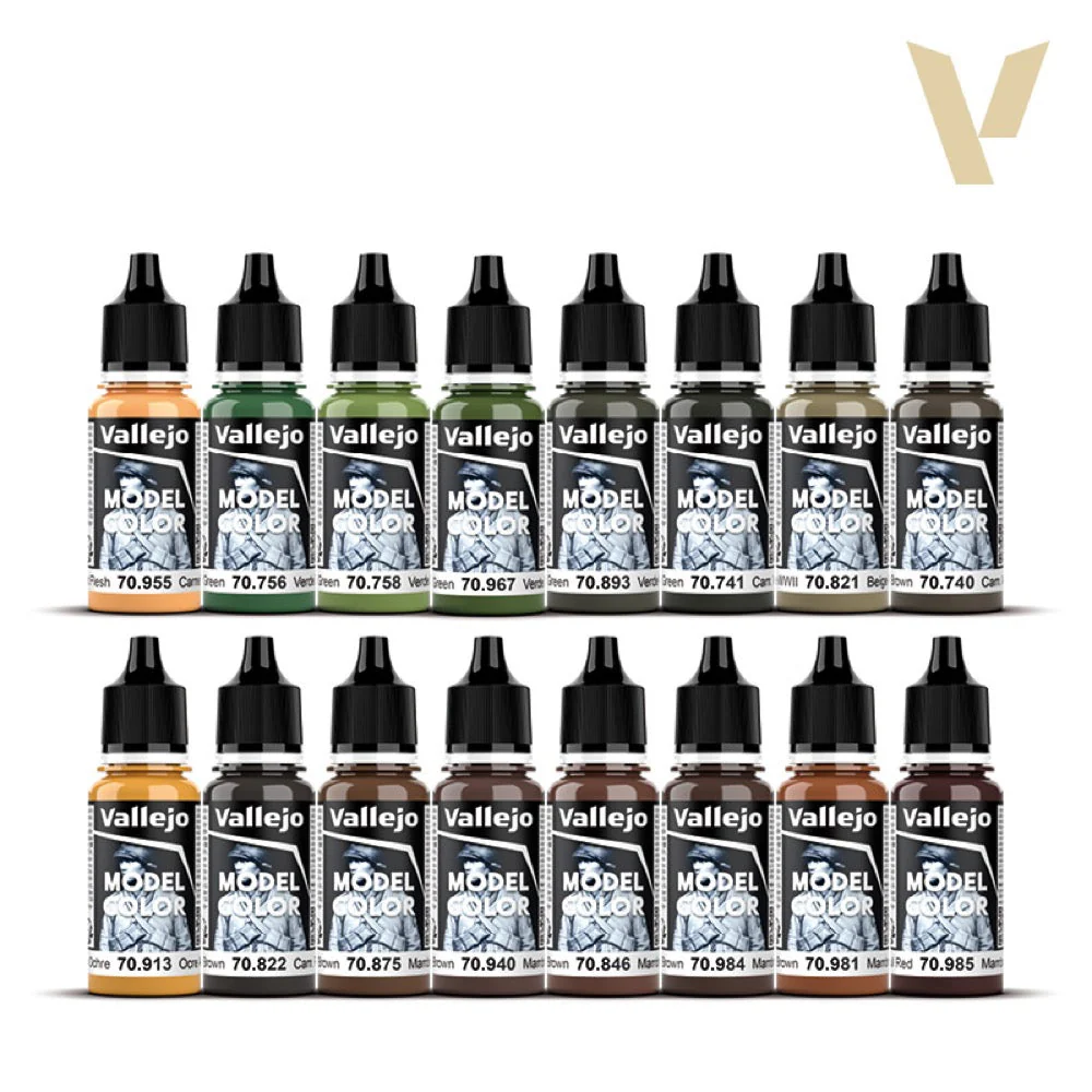 Vallejo Model Colour AV70261 German Camouflage Uniforms WWII (16 Colours) Acrylic Paint Set - Image 3