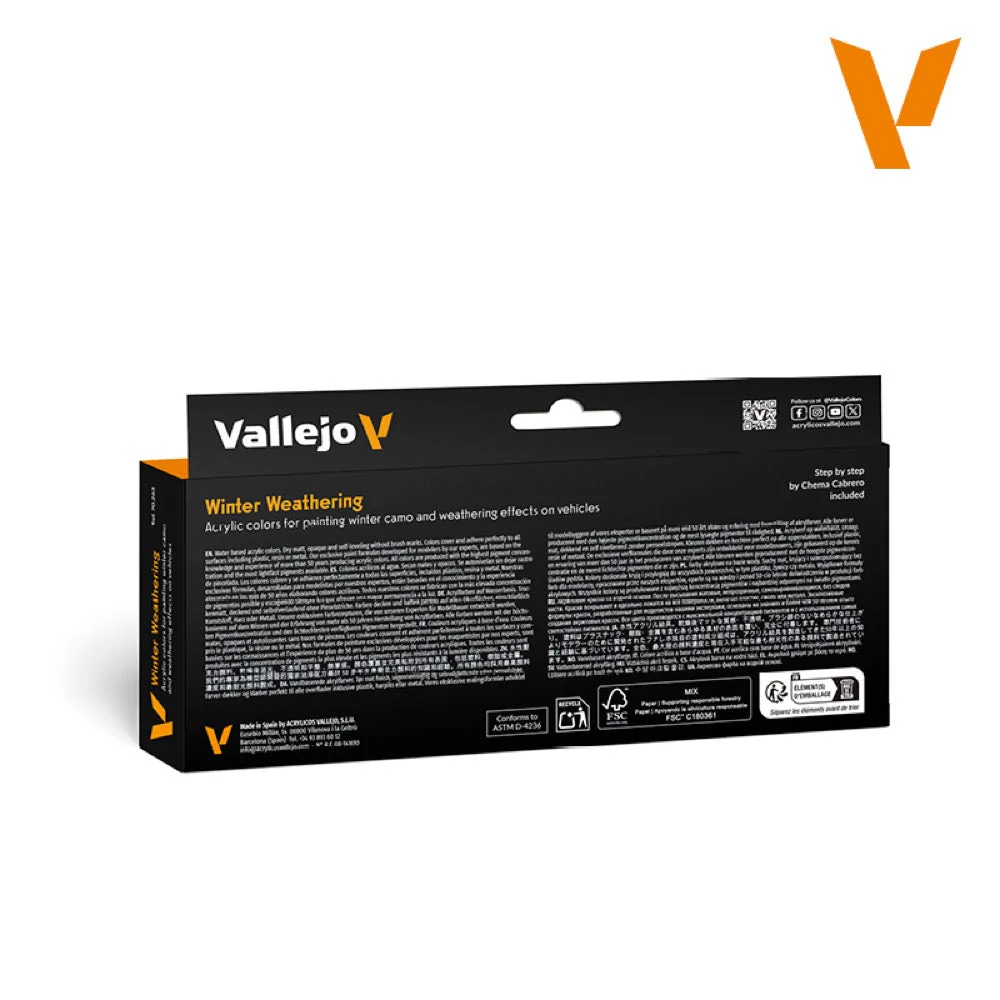 Vallejo Model Colour AV70263 Winter Weathering Acrylic Paint Set - Image 2