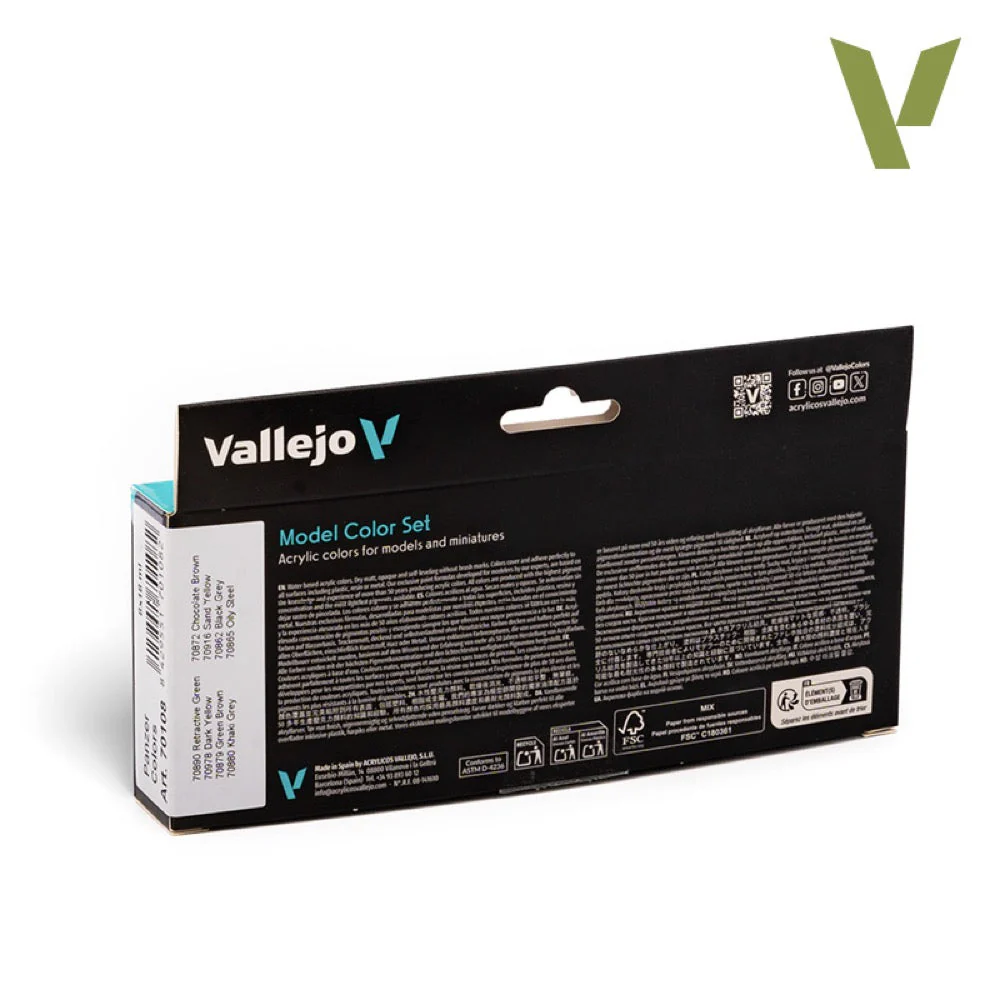 Vallejo 70108 Model Color Panzer Colors 8 Color Set - Image 2