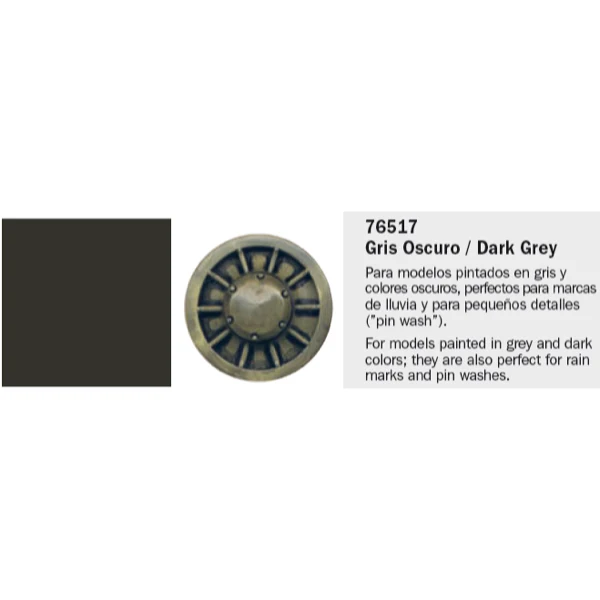 Vallejo 76517 Model Wash 517 Dark Grey 35ml - Image 2