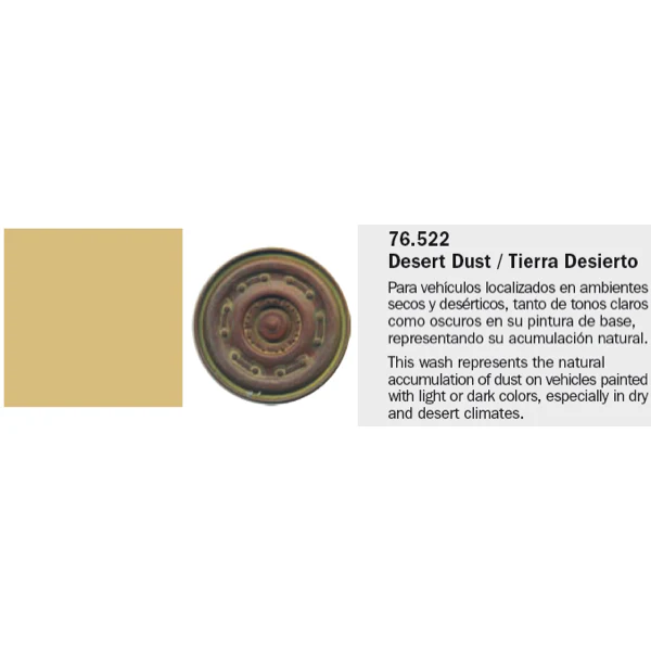 Vallejo 76522 Model Wash 522 Desert Dust - Image 2