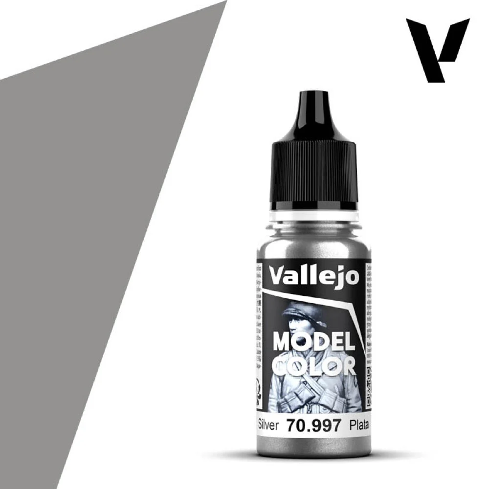 Vallejo 70997 Model Color Silver 17ml Paint 195