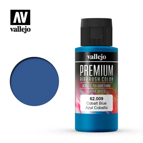 Vallejo 62009 Premium Colour Cobalt Blue 60 ml Acrylic Airbrush Paint