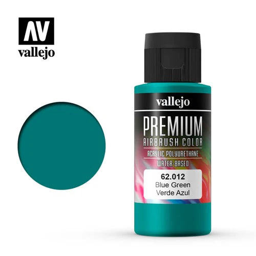 Vallejo 62012 Premium Colour Blue Green 60 ml Acrylic Airbrush Paint