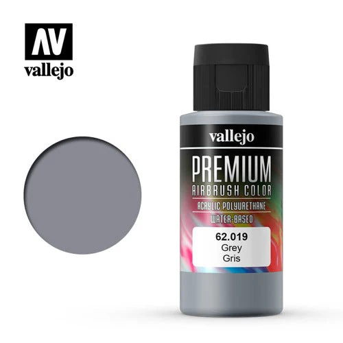 Vallejo 62019 Premium Color 60ml 019 Grey