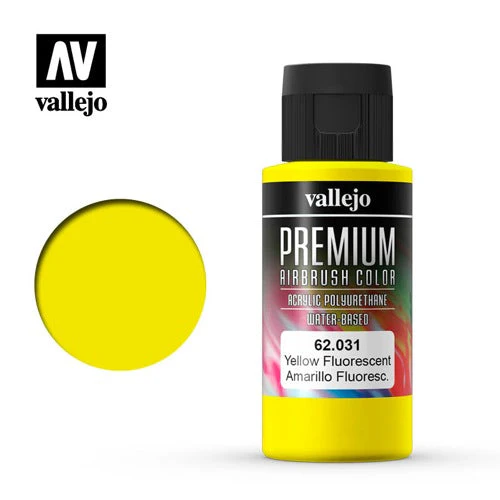 Vallejo 62031 Premium Color 60ml 031 Fluro Yellow