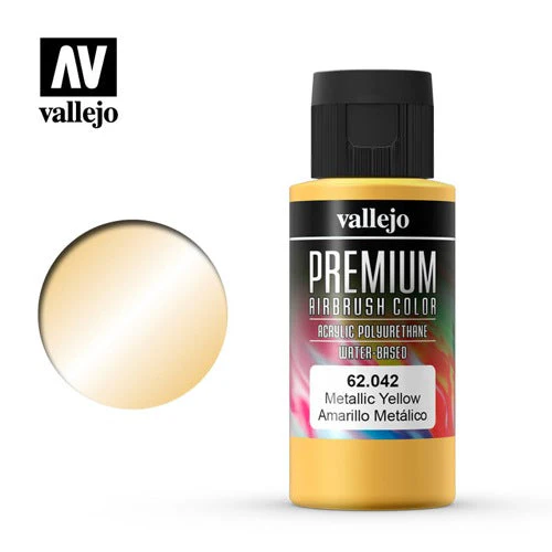 Vallejo 62042 Premium Color 60ml 042 Metallic Yellow