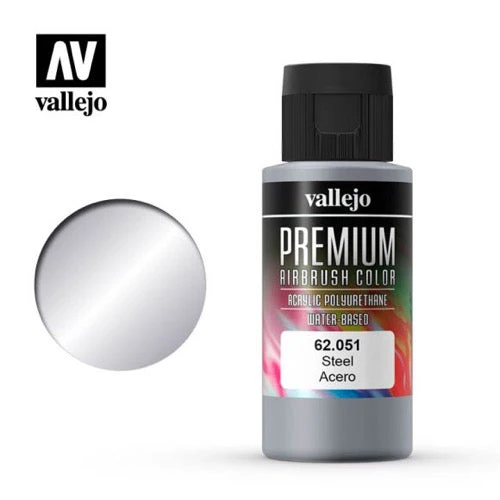 Vallejo 62051 Premium Color 60ml 051 Steel