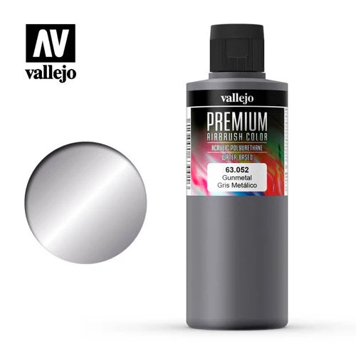 Vallejo 62052 Premium Color 60ml 052 GunMetal - Image 2