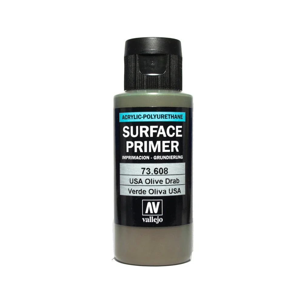 Vallejo 73608 Primer Poly-Urethane 60ml US Olive Drab