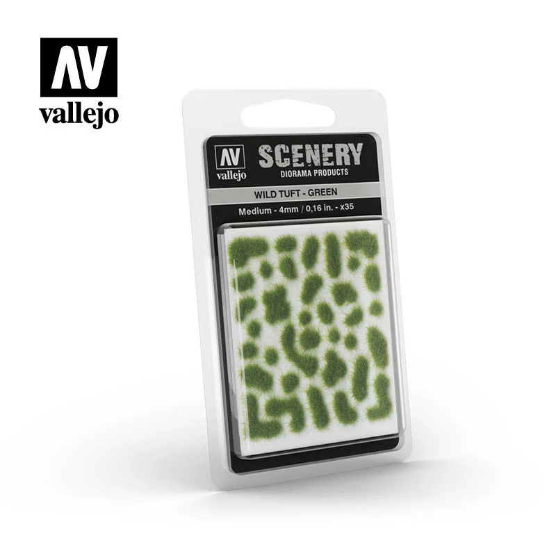 Vallejo SC406 4mm Wild Tuft Green Diorama Accessory - Image 2