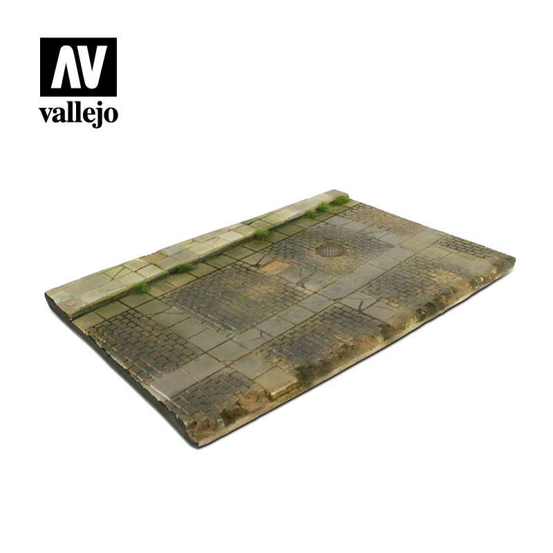 Vallejo SC103 Scenics 31x21 Cobblestone Street with a Drain