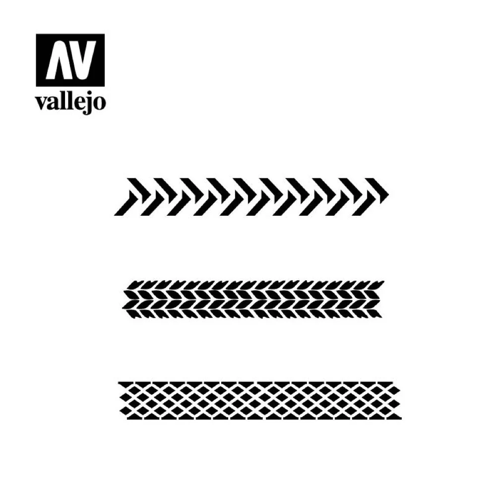 Vallejo ST-TX002 1/35 Tyre Markings Stencil - Image 3