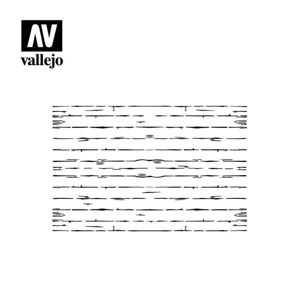 Vallejo ST-TX006 1/35 Wood Texture Num. 1 Stencil - Image 2