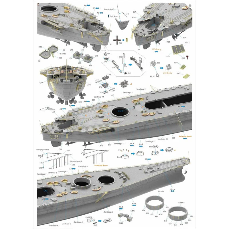Very Fire BELBV350902DX 1/350 IJN Yamato Deluxe Version - Image 13