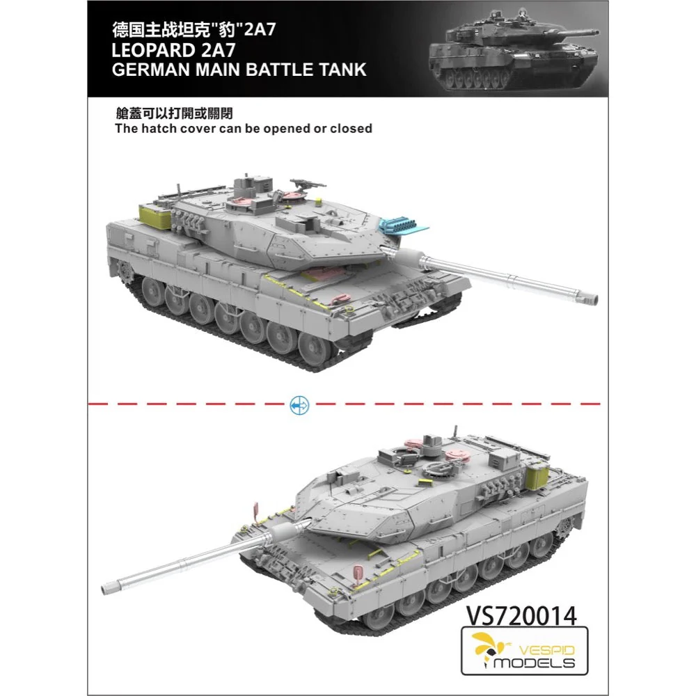 Vespid Models 720014 1/72 Leopard 2A7 German Main Battle Tank - Image 2