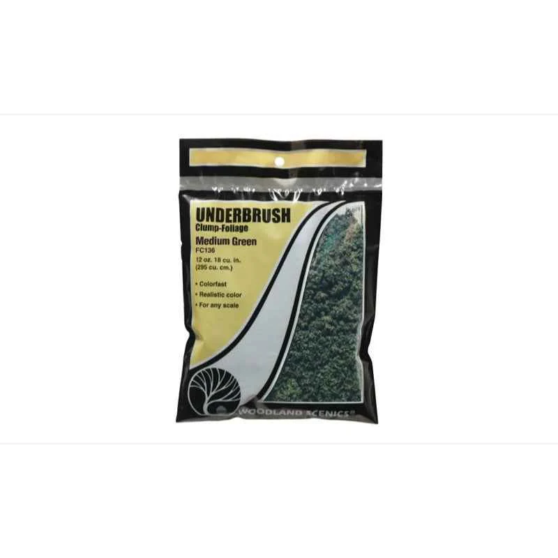 Woodland Scenics FC1636 Underbrush Medium Green Shaker